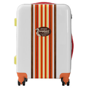 Pipeline Surfboard Hawaiian Competition Striped Luggage