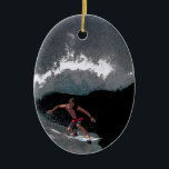 Pipeline Surfer Christmas Ornament<br><div class="desc">Original surf themed design.</div>