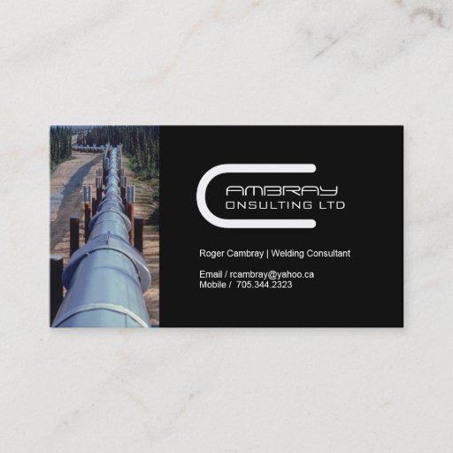 Customizable Pipeline Welder Business Card