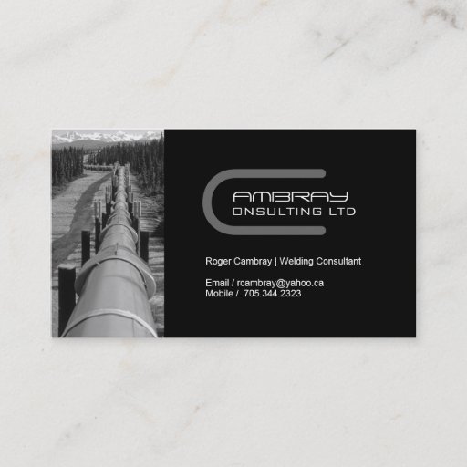Customizable Pipeline Welder Business Card