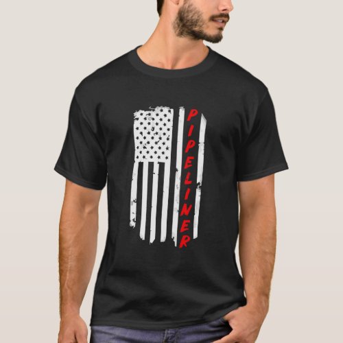 Pipeliner American Flag Hoodie For Welding Welder T_Shirt