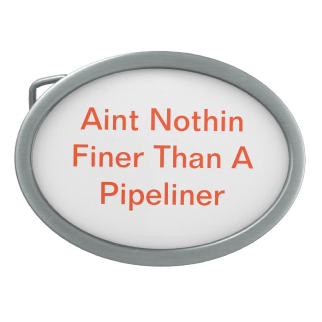 Pipeliners Oval Belt Buckle (Front)