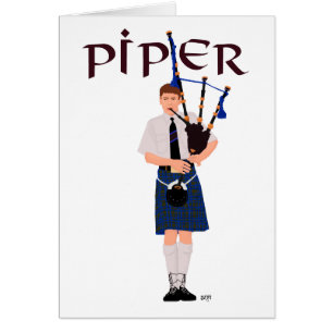 PIPER Blue Plaid Cards