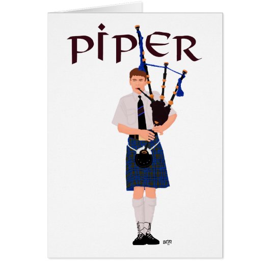 PIPER Blue Plaid Cards (Front)