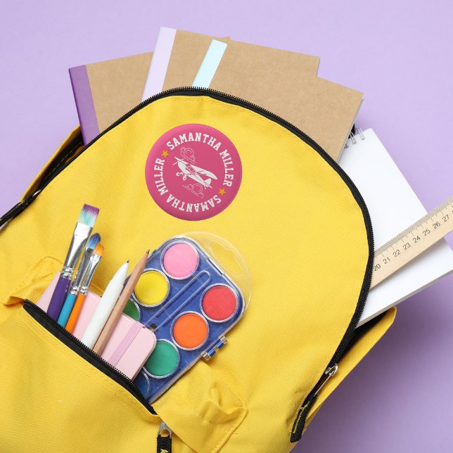 Piper Cub Airplane Not Your Co-Pilot Pink Custom Button (Creator Uploaded)