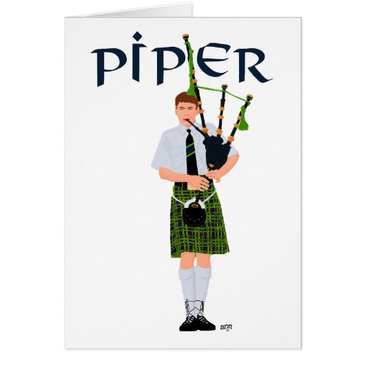 PIPER Green Plaid Cards (Front)