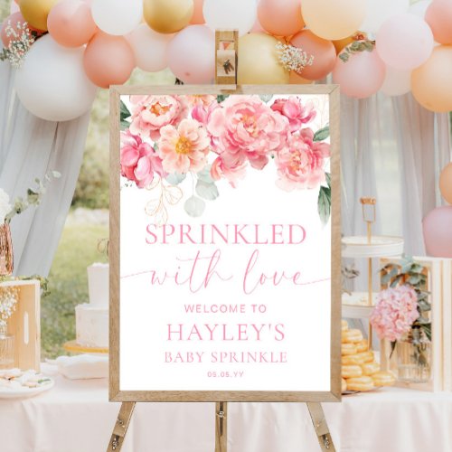 Piper Peony Baby Sprinkle Welcome Sign