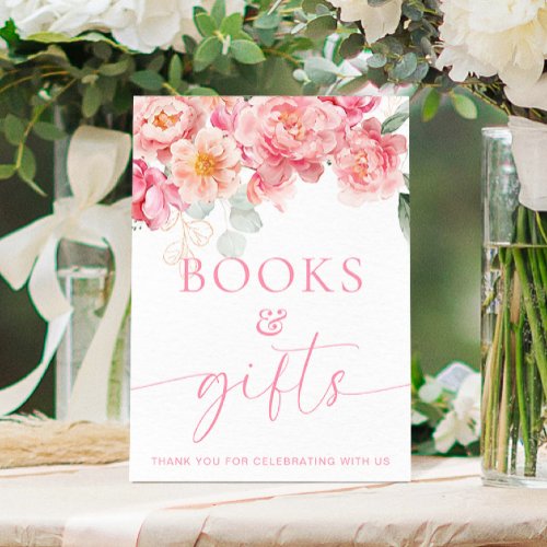 Piper Peony Floral Books and Gifts Sign