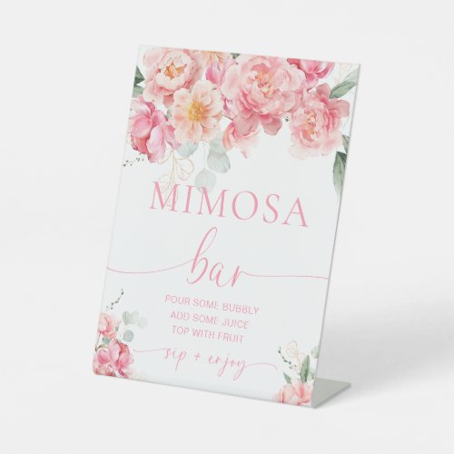 Piper Peony Floral Bridal Shower Mimosa Bar Sign