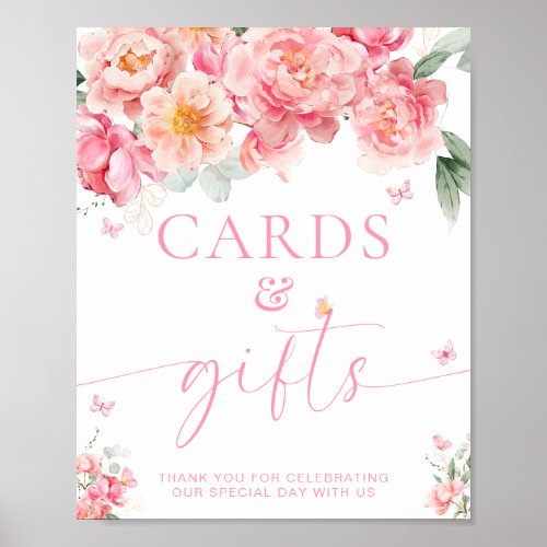Piper Peony Floral Butterfly Cards and Gifts Sign