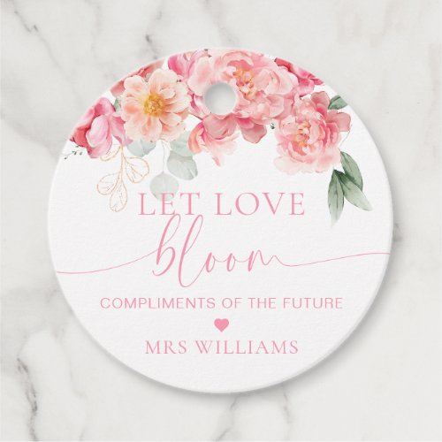 Piper Peony Floral Let Love Bloom Favor Favor Tags