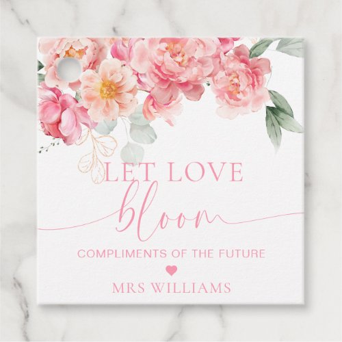 Piper Peony Floral Let Love Bloom Favor Favor Tags