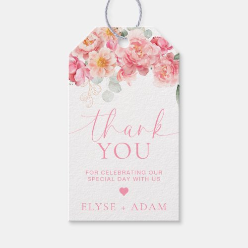 Piper Peony Floral Thank You Favor Gift Tags