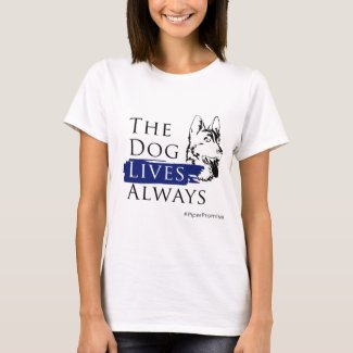 Piper Promise: The Dog Lives Ladies T-Shirt White