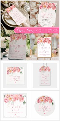Piper Spring Floral Pink Peony Bridal Shower