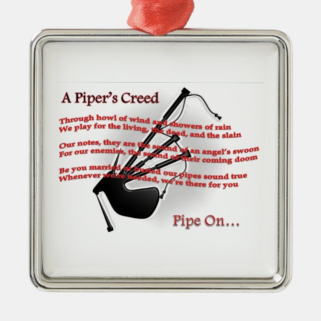 Piper's Creed Metal Ornament (Front)