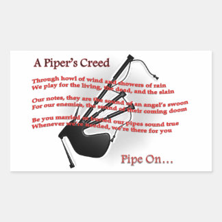 Piper's Creed Rectangular Sticker