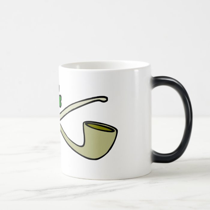 Pipes and shamrock coffee mugs