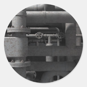 Pipes and Valves Classic Round Sticker