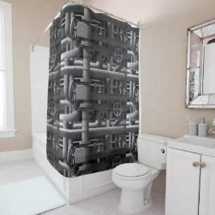 Industrial Shower Curtains Zazzle, Industrial Looking Shower Curtains
