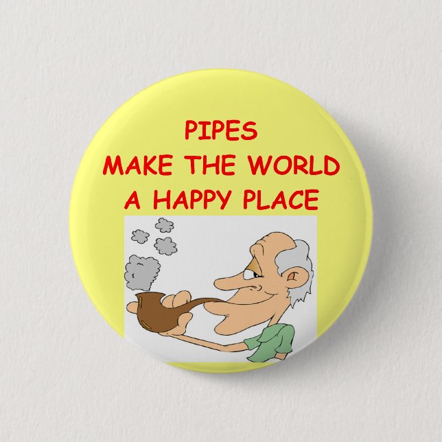 pipes pinback button (Front)