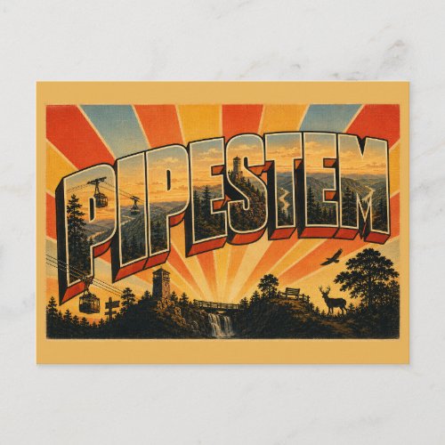 Pipestem WV Gorge Tramway Forests Art Postcard