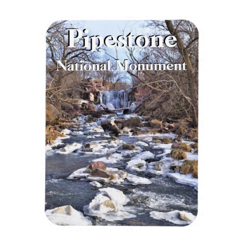 Pipestone Creek Winnewissa Falls Winter MN Magnet