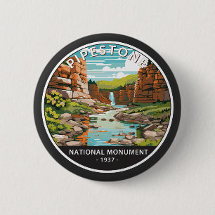 Pipestone National Monument Minnesota Circle Button