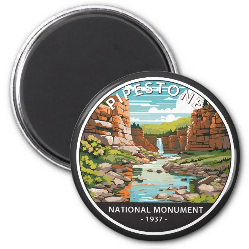 Pipestone National Monument Minnesota Circle Magnet
