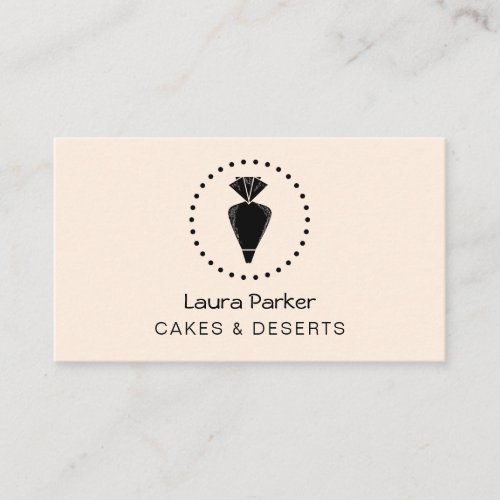 Piping Bag Baking Cupcake Pastry Chef  Business Card