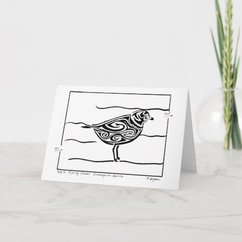 Piping Plover Maze and Greeting Card Card