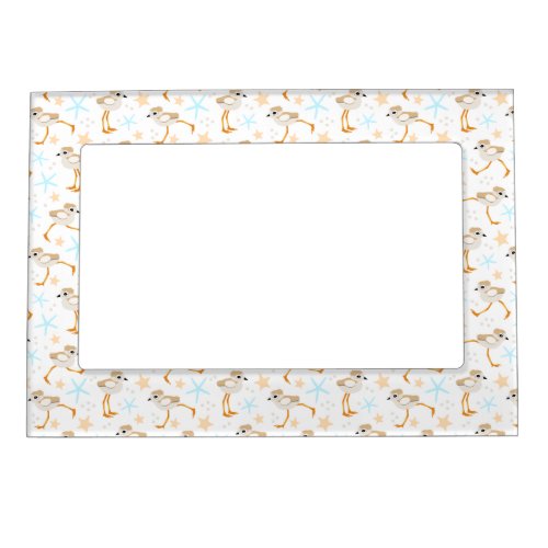 Piping Plovers and Starfish Coastal Beach House Magnetic Frame