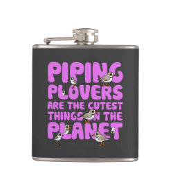 Piping Plovers are the Cutest Vinyl Wrapped Flask, 6 oz.