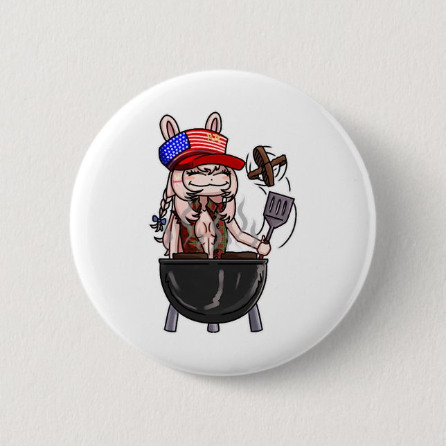 Pipkin Pippa's All American Bbq  Button (Front)