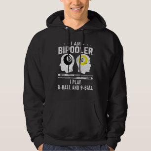 Pipooler Pool Player Pool Cool Billiards 8 and 9 B Hoodie