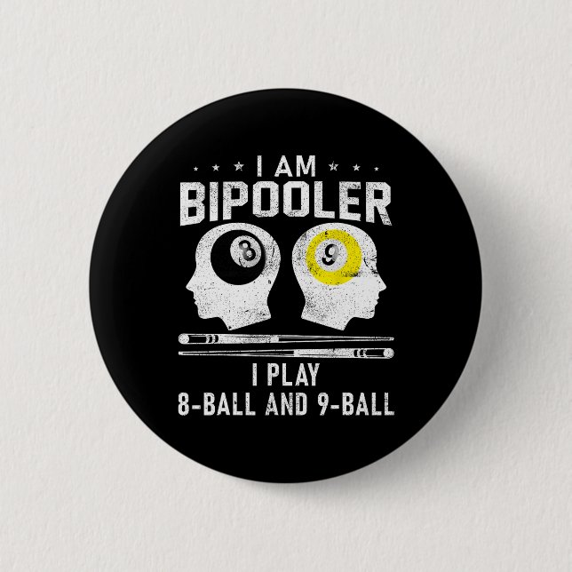 Pipooler Pool Player Pool Cool Billiards 8 And 9 L Button (Front)