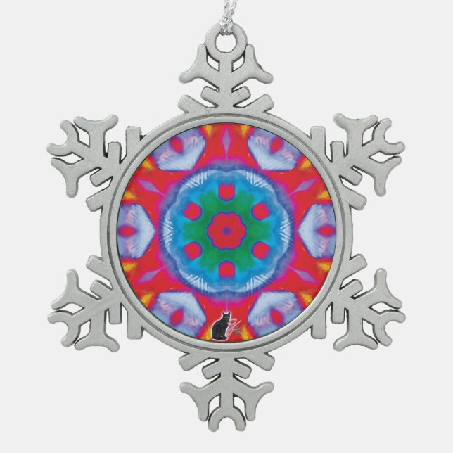 Pippin Kaleidoscope Snowflake Ornament (Front)
