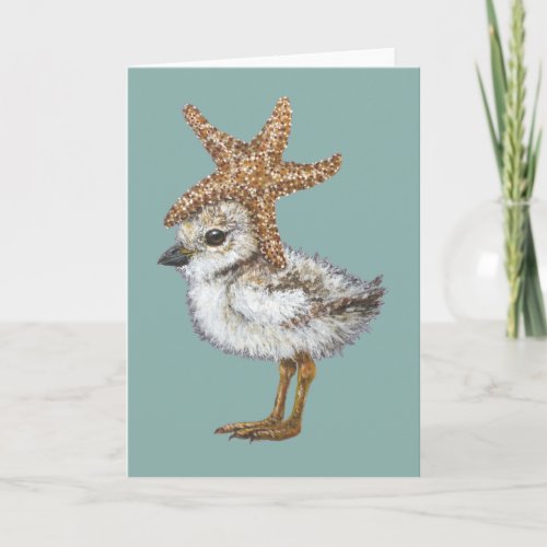 Pippin the plover Folded Greeting Card