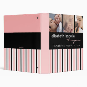 Pippy Pink Stripes Baby Photo Binder