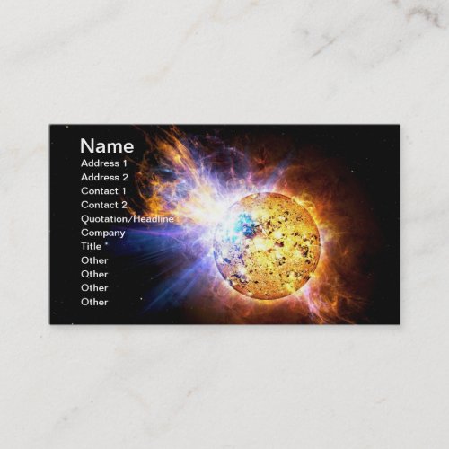 Pipsqueak Star Unleashes giant flare NASA Business Card