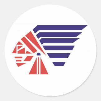 Piqua Youth Football Indians Spirit Wear Classic Round Sticker