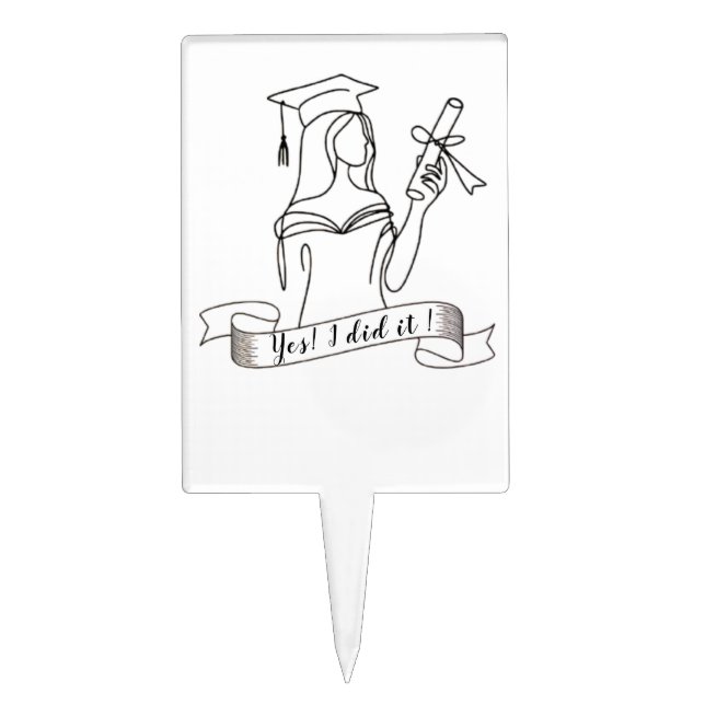 Pique à gâteau cake topper (Front)