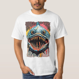 Piranha Amazon River Monster fish Fisherman Gift T-Shirt