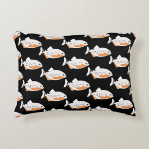 Piranha Fish Aquarium Accent Pillow