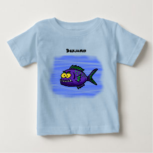Piranha fish cartoon baby T-Shirt