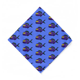 Piranha fish cartoon bandana
