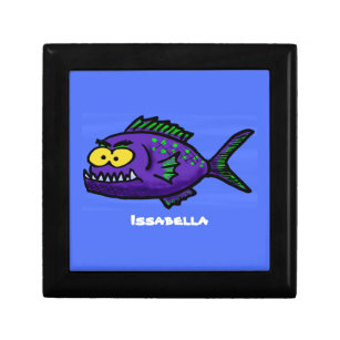 Piranha fish cartoon gift box