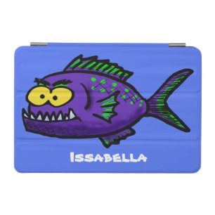 Piranha fish cartoon iPad mini cover