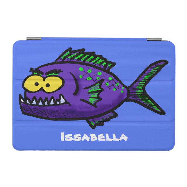 Piranha fish cartoon iPad mini cover (Horizontal)