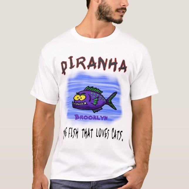Piranha fish cartoon T-Shirt (Front)